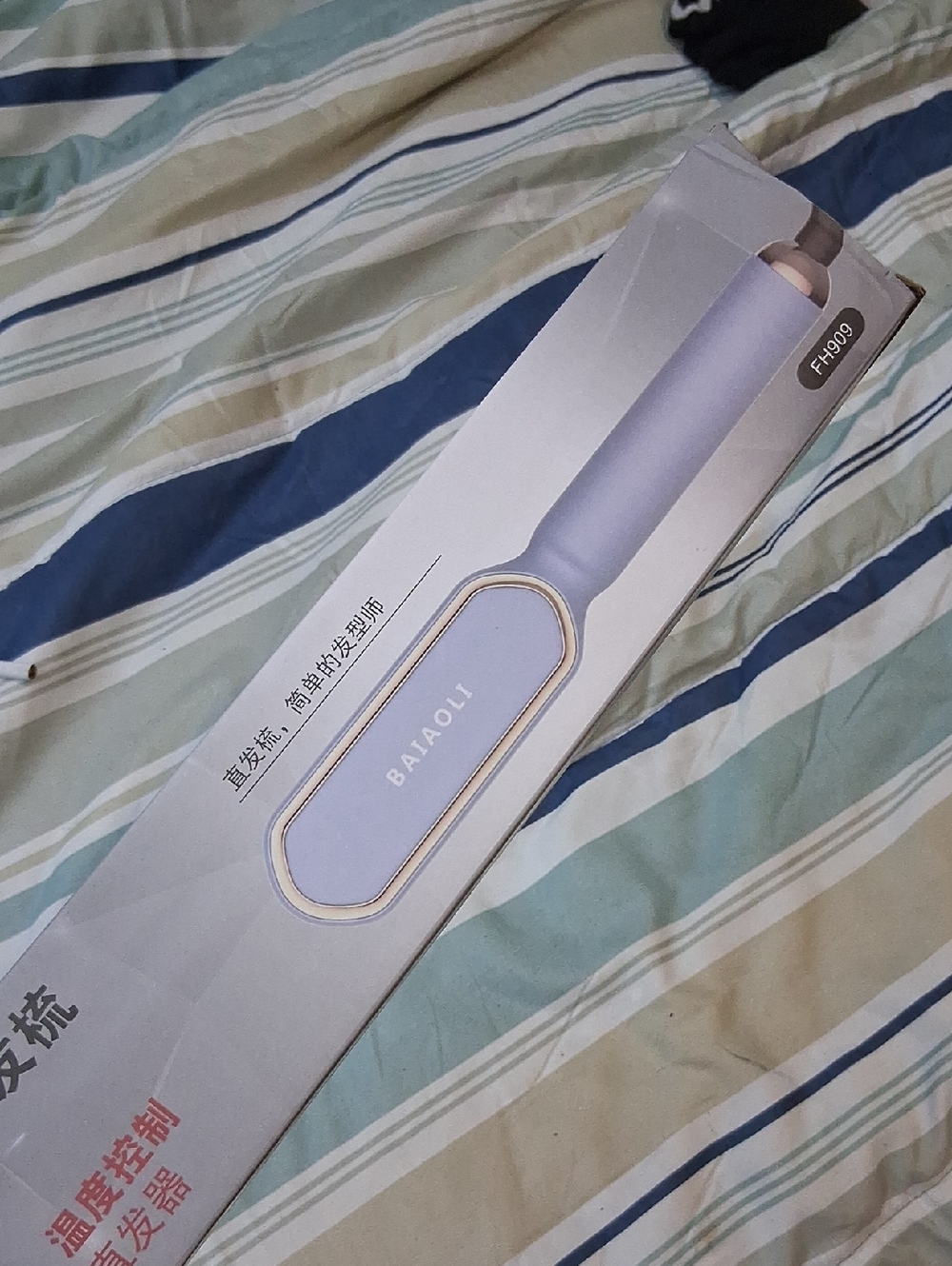White Hair Straightening Brush for Women